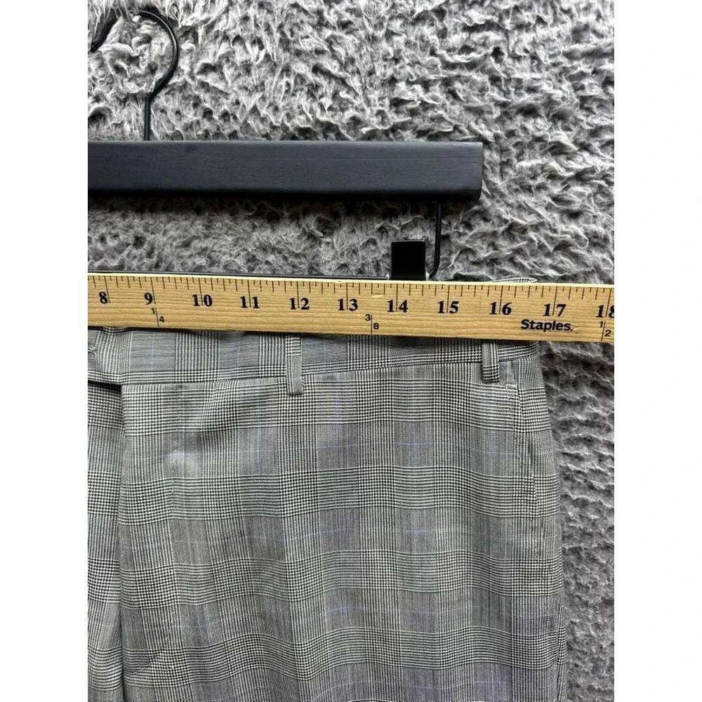 Corneliani Check Virgin‎ Wool Twill Mantua Dress Trousers Gray Mens Size 50